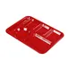 Carlisle P61405 Left‑Handed 6‑Compartment Tray, 13‑7/8" L x 10" W, Red Polypropylene, Stain Resistant 2 image