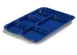 Carlisle P614R14 Right‑Hand 6‑Compartment Tray, 14‑3/8" x 10", Blue Polypropylene, NSF 1 image