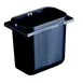 Carlisle P9700BK Fountain Jar 2‑Quart Black Plastic, 4‑1/8" W x 7‑17/32" D x 7" H, Fits Topping Bar 1 image