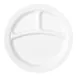 Carlisle PCD22002 - 9" White Polycarbonate Plate, 3 1" Wells, Dishwasher Safe, Stackable, NSF 2 image