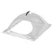 Carlisle PSD13EH07 Cover, 13" x 10" Polycarbonate Dome, Chrome Handle, Fits DuraPans™ & StorPlus™ 1 image
