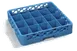 Carlisle RC2014 Dishwasher Cup Rack, 20‑Compartment Blue PP, 3‑1/4" Height, Tilted 2.70" Design, Double‑Wall 1 image