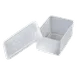 Carlisle SS10702 - Condiment Container, 1-1/4 Pint, White Polypropylene with Acrylic Lid 1 image