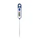 Carlisle THDGLSBL Digital Pocket Thermometer, 5.6" Probe, -58°F to 572°F, Stainless Steel, Blue 1 image