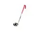 Concasse MCCAI12RO Red Stainless Steel Ladle, 12 oz Capacity, Plastic Handle, Serving Utensil 1 image