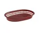 Concasse MCCANBRL - Oval Deluxe Plastic Food Basket, 10-3/4" W x 7-1/4" D x 1-1/2" H, Brown 1 image