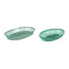 Concasse MCCANG - Oval Plastic Serving Basket, 10" x 6-3/4" x 2" Green, Perfect for Restaurant Use 1 image