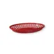Concasse MCCANR Restaurant Food Serving Basket, Oval Plastic, Red, 10-1/4"W x 6-3/4"D x 2"H 1 image