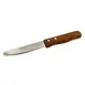 Concasse MCCMM05R Steak Knife – 5" Stainless Steel Blade, Wooden Handle, Round Tip, Cutlery 1 image