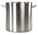 Concasse MCCOMAIFD4000K Stock Pot, 40L, 10-1/2" x 18", Stainless Steel, Compound Bottom, With Cover 1 image