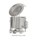 Therma-Tek TT-TK2/3J-S-G25G 25 Gallon Floor Stationary 2/3 Steam Jacketed Gas Kettle, 67.800 BTU 1 image