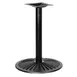 G & A DF22 Cast Iron Restaurant Table Base, 22" Dia. Scalloped Round Base, 3" Column, Black Finish, Dining Height with Spider & Adjustable Glides 1 image