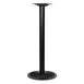 G & A DFH22 DF Series Cast Iron Restaurant Table Base, 22" Diameter Round Scalloped Base, 3" Column, Bar Height, Black Finish with Spider & Adjustable Floor Glides 1 image