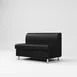 G & A QSU-S3-CUSTOM Single Restaurant Booth, 72"W x 25"D x 29"H, Upholstered Seat & Back, Custom Legs 1 image