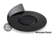 Louis Tellier PLASTICRDBKTRAY - 3.38" Round Black Plastic Tray, Non-Slip Surface, 3" Width 2 image