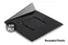 Louis Tellier PLASTICSQBKTRAY - Square Plastic Tray, 3" Short Side, 3.25" Dia., Black Non-Slip 2 image