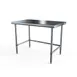 NBR Equipment TS6-6024-X 60" Open Base Work Table with Side & Rear Crossrails, 16 Gauge Flat Top 1 image