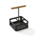 American Metalcraft WHFC6 Flight Caddy - Iron & Oar Collection, 5‑3/4" Square, Black Wood Handle 1 image
