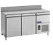 AMPTO MPP-2BS 61-72" 2-Door Refrigerated Pizza Prep Table , Granite Top, 12 cu. ft. 1 image