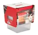 Cambro 6SFSPPRP2190 6-Quart Translucent Square Food Storage Container Set, Plastic, 4/Set 1 image