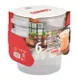 Cambro RFS6PPRP2190 6-Quart Translucent Round Plastic Food Storage Container and Lid Combo Set, 4/Set 1 image