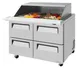 Turbo Air TST-48SD-18-D4-N-SL Mega Top Sandwich / Salad Unit Refrigerated Counter 1 image