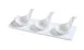 Yanco PS-721 Tasting Spoon Set – 3 2" 2oz Porcelain Spoons, 10-1/2" x 3-1/2" White Tray, Set 1 image