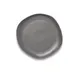 Ariane Porcelain AERARN510011021 Charcoal Gray Dotts 8 1/4" Porcelain China Plate Set - 12/Case 1 image