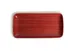 Ariane Porcelain AGNARN204011036 Twister Red Rect. China Plate 14 1/6" x 6 1/2" Porcelain - 6/Case 1 image