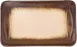 Ariane Porcelain ALPARND63011003 Rectangle Platter 12 3/5" x 6" Porcelain Splash Edge Sahara - 6/Case 1 image