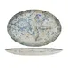 Ariane Porcelain DTIARN05M015002 Oval China Plate, 11" (28 Cm), Titanium, Palma - 12/Case 1 image