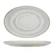 Ariane Porcelain DTIARN09V015002 Oval 7.8" Paros Shell Aqua Porcelain Plate - 12/Case 1 image