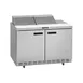 Delfield 4464NP-12 64" 2-Door Sandwich and Salad Prep Table, 12 Pans, 21.6 cu. ft. 1 image