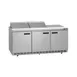 Delfield 4472NP-12 72" 3-Door Sandwich and Salad Prep Table, 12 Pans, Stainless Steel 1 image