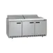 Delfield 4472NP-24M 72" 3-Door Mega Top Sandwich and Salad Prep Table, 24 Pans 1 image