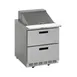 Delfield D4427NP-12M 27" 1-Section Mega Top Sandwich Prep Table, 2 Drawers, 12 Pans, Stainless Steel 1 image
