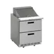 Delfield D4427NP-6 27" 1-Section Sandwich and Salad Prep Table, 2-Drawers, 6 Pans, 8.2 Cu. Ft. 1 image