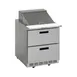 Delfield D4427NP-9M 27" Mega Top Sandwich Prep Table, 2 Drawers, 9 Pans, Stainless Steel 1 image