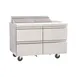 Delfield D4448NP-12M 48" 2-Section Mega Top Sandwich Prep Table, 4 Drawers, 12 Pans 1 image