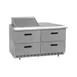 Delfield D4448NP-6 48" 2-Section Sandwich and Salad Prep Table, 4 Drawers, 6 Pans, 16 cu. ft. 1 image
