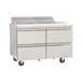 Delfield D4448NP-8 48" 2-Section Sandwich and Salad Prep Table, 4 Drawers, 8 Pans, Stainless Steel 1 image