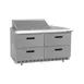 Delfield D4460NP-18M 60" 2-Section Mega Top Sandwich Prep Table, 18 Pans, 4 Drawers, Stainless Steel 2 image