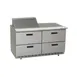 Delfield D4464NP-12M 64" 2-Section Mega Top Sandwich and Salad Prep Table, 4 Drawers, 12 Pans 1 image