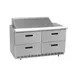 Delfield D4464NP-18M 64" 2-Section Mega Top Sandwich Prep Table, 18 Pans, 4 Drawers, Stainless Steel 1 image