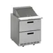 Delfield STD4427NP-6 27" 2-Drawer Sandwich and Salad Prep Table, 6 Pans, 8.2 Cu. Ft. 1 image