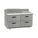 Delfield STD4448NP-6 48" 2-Section Sandwich and Salad Prep Table, 4 Drawers, 6 Pans, Stainless Steel 1 image