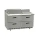 Delfield STD4448NP-6M 48" 2-Section Mega Top Sandwich Prep Table, 4 Drawers, 6 Pans 1 image