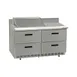 Delfield STD4448NP-8 48" 2-Section Sandwich and Salad Prep Table, 4-Drawer, 8 Pans, 16 Cu. Ft. 1 image