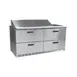 Delfield STD4460NP-12 60" 2-Section Sandwich/Salad Prep Table, 4-Drawer, 12 Pans, Stainless Steel 1 image