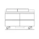 Delfield STD4460NP-12 60" 2-Section Sandwich/Salad Prep Table, 4-Drawer, 12 Pans, Stainless Steel 2 image
